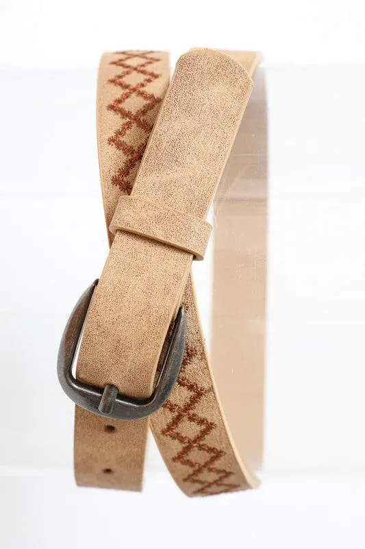 Stitched Detail Belt