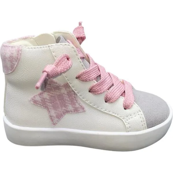 StyleChild Taylor Hightop Sneaker, Pink Plaid