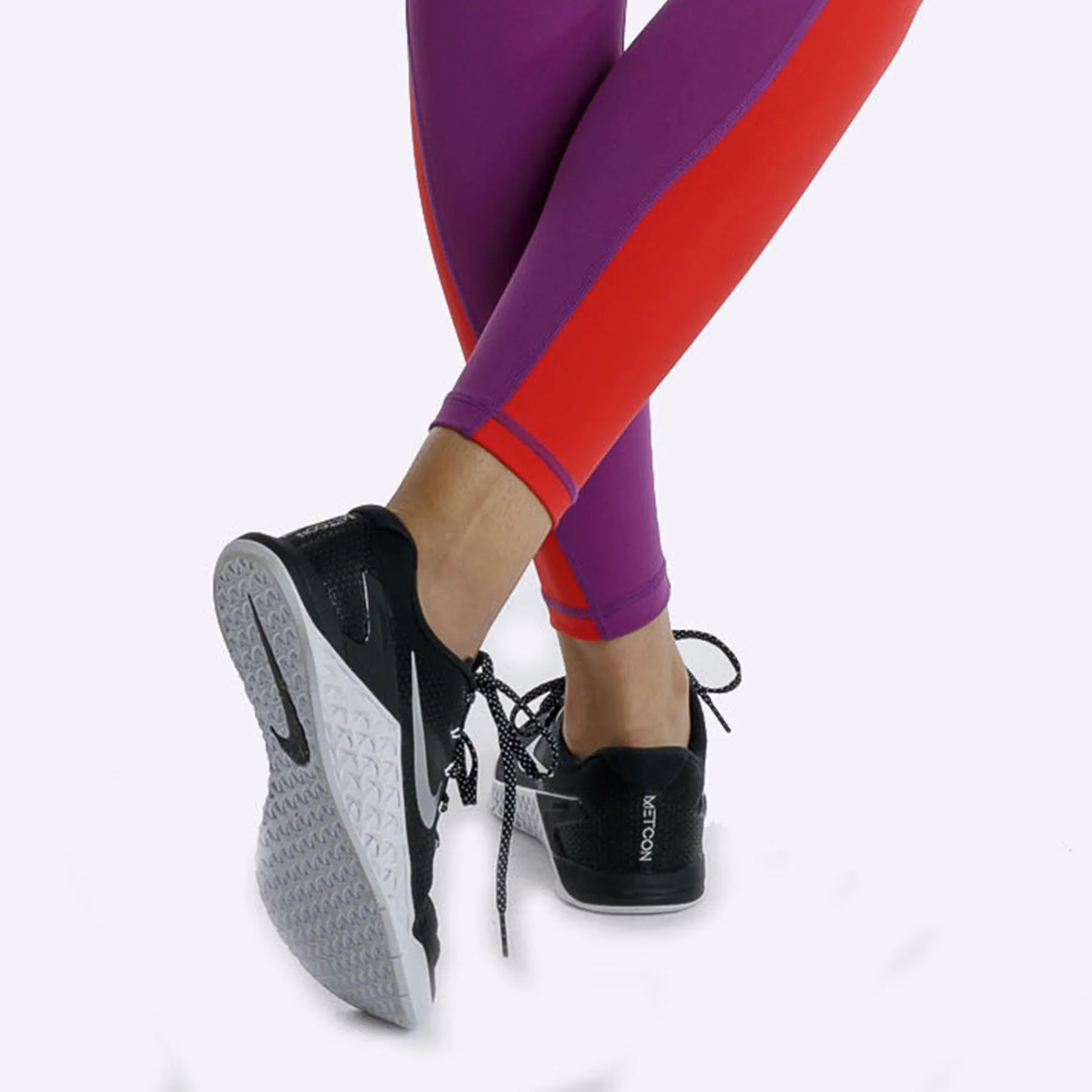 The WOD Life - Women's Rebalance Tights - Ultra Violet/Poppy Red