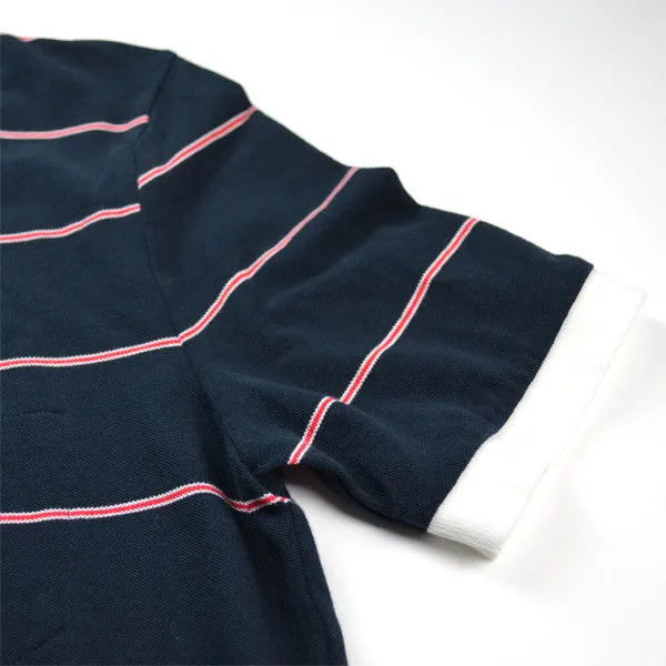 This Is Not A Polo Shirt. – Micro Trad Stripe Pocket Polo – Blue Nights