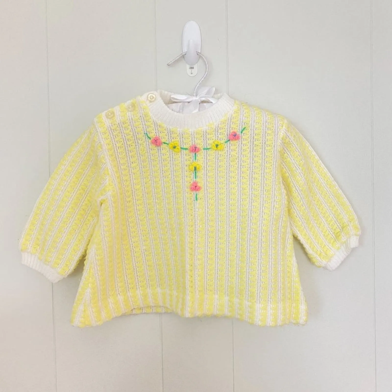 Vintage Novelty Knit Yellow Sweater Set 18 Months