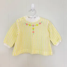 Vintage Novelty Knit Yellow Sweater Set 18 Months