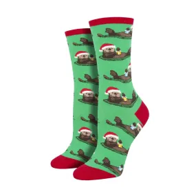 Women's Otter Merry Crew Socks - Buy Now!