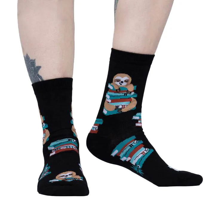 Women's Study Hall Sloth Crew Socks