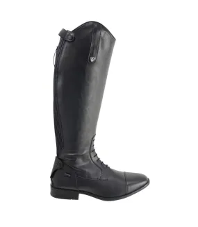 Womens/ladies tuscan leather long riding boots black HyLAND