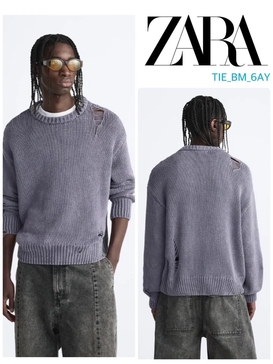 ZARA  |STRIPED KNIT POLO